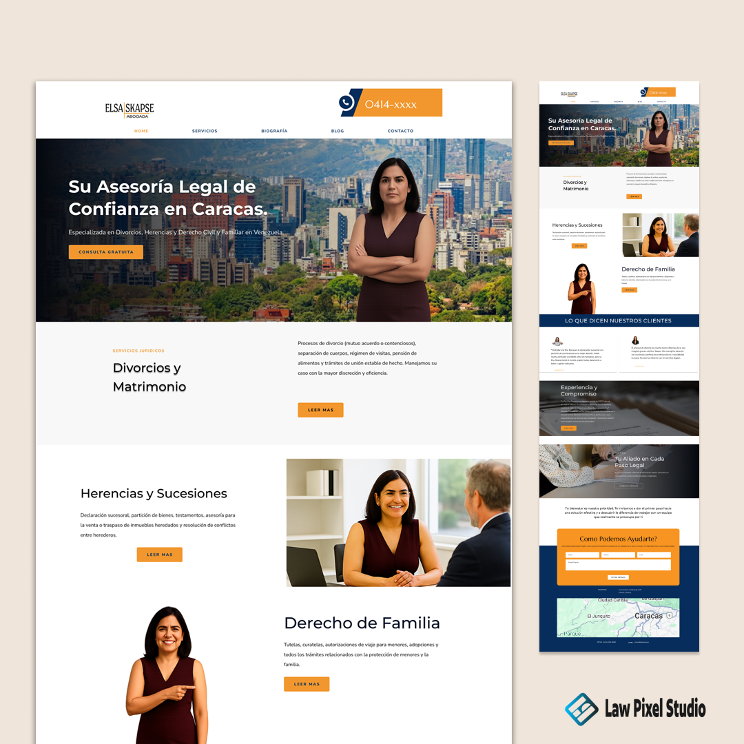 Diseño Web para Dra. Elsa Skapse: Abogada Civil